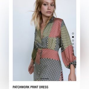 Zara Patchwork Print Dress long